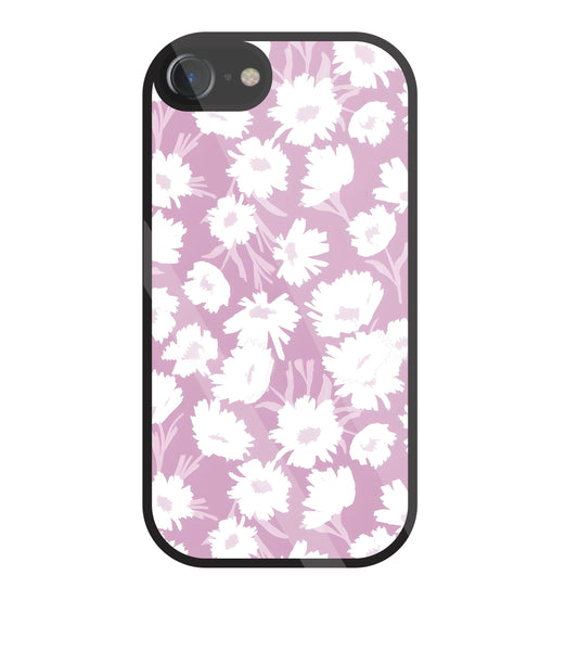 White Sunflower Glass Case For Apple iPhone 7