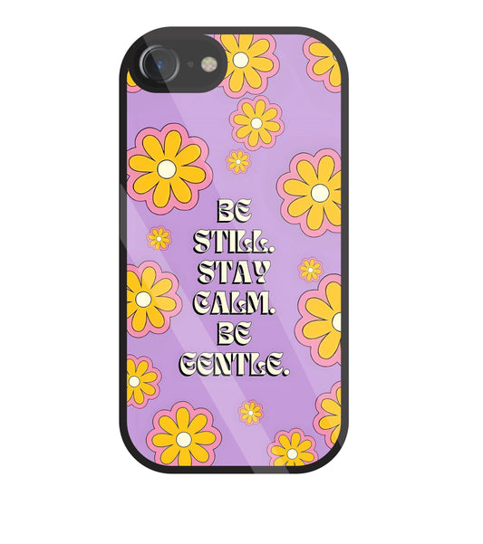 Yellow Flowers With Quotes Glass Case For Apple iPhone 7