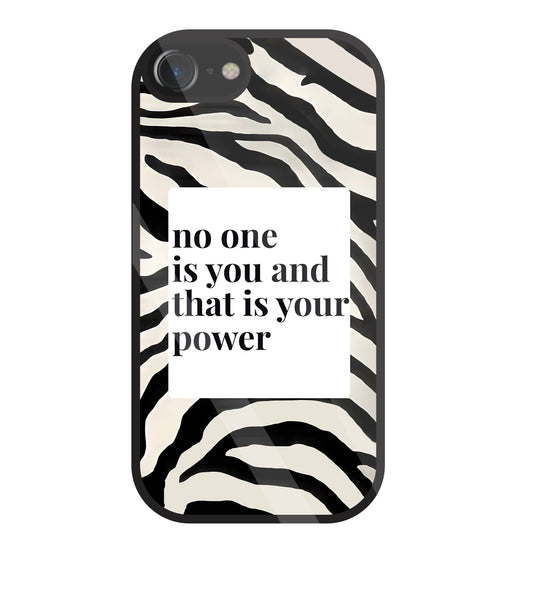 Zebra pattern with quote Glass Case For Apple iPhone 7