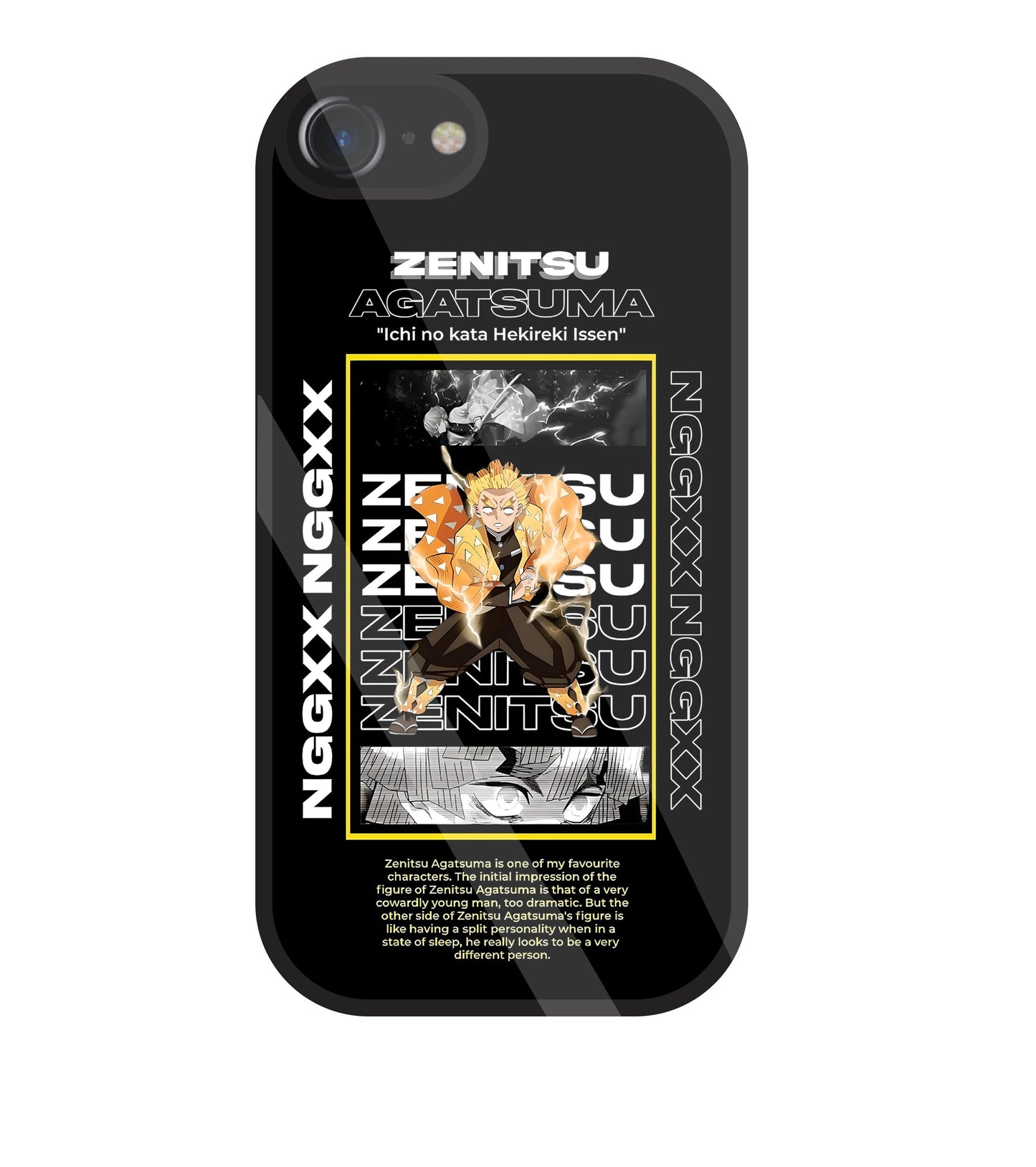 Zenitsu Anime Glass Case For Apple iPhone 7