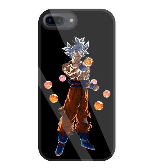 Goku With Dragon Balls Glass Case For Apple iPhone 7 +