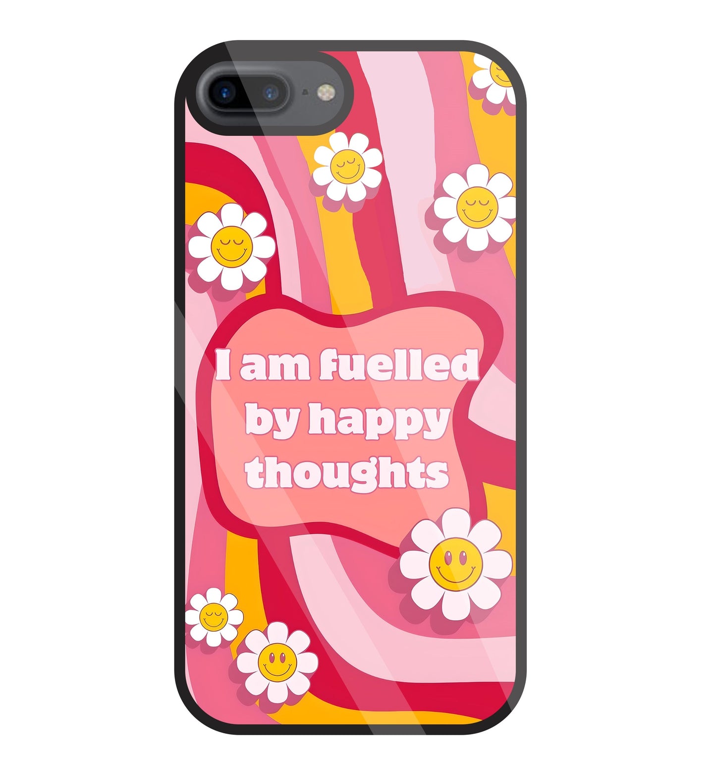 Happy Thoughts Glass Case For Apple iPhone 7 +
