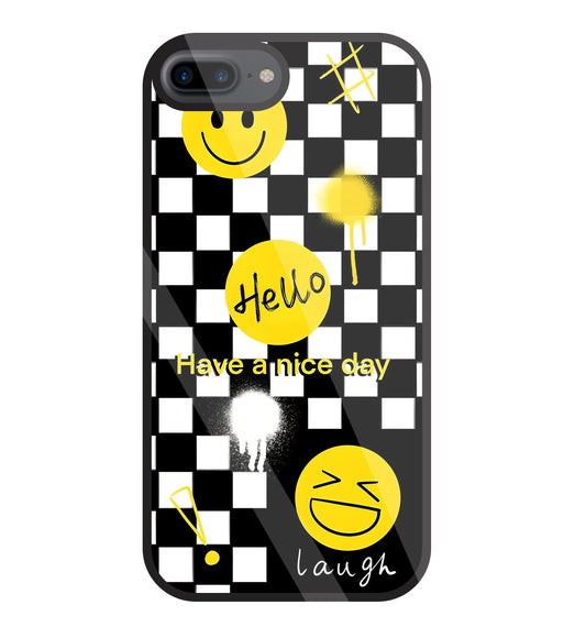 Have A Nice Day Glass Case For Apple iPhone 7 +