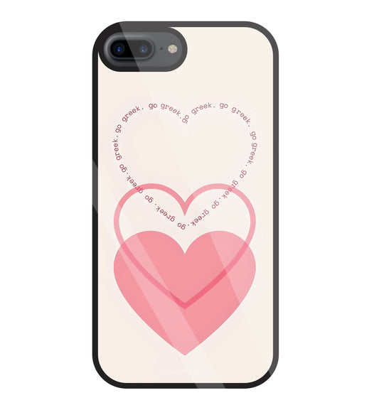 Heart Glass Case For Apple iPhone 7 +