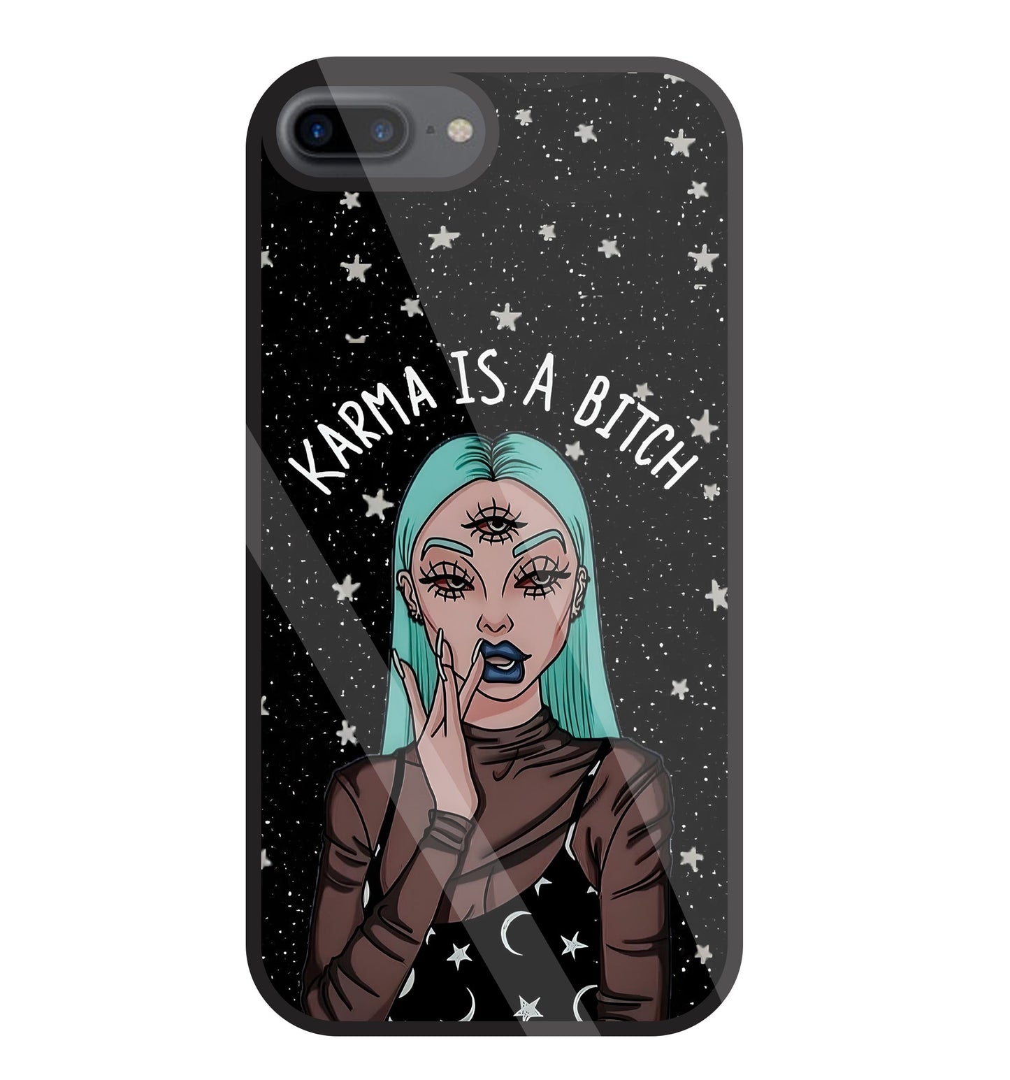 Karma Is A Bitch Glass Case For Apple iPhone 7 +