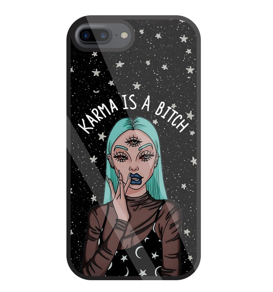 Karma Is A Bitch Glass Case For Apple iPhone 7 +