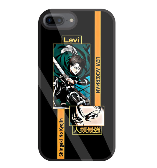 Levi Anime Glass Case For Apple iPhone 7 +