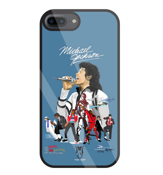 Michael Jackson Mashup Glass Case For Apple iPhone 7 +