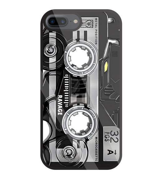 Microcassette Glass Case For Apple iPhone 7 +