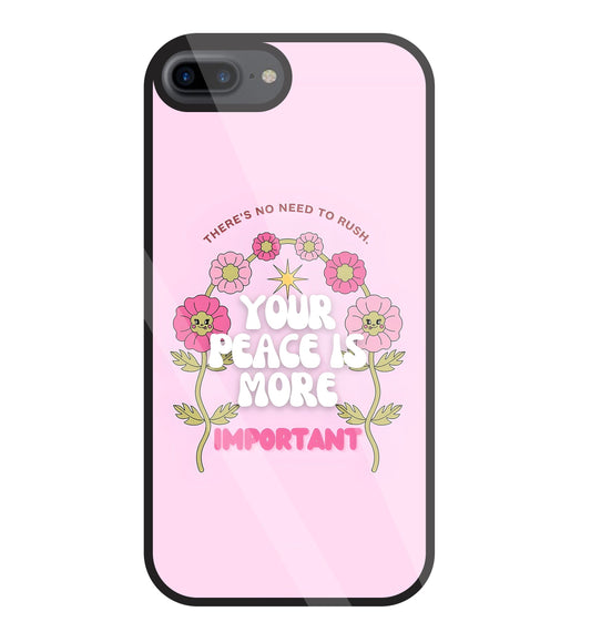 Peace Is More Important Glass Case For Apple iPhone 7 +