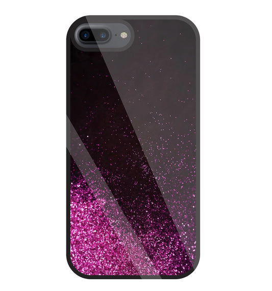 Pink Glitters Glass Case For Apple iPhone 7 +