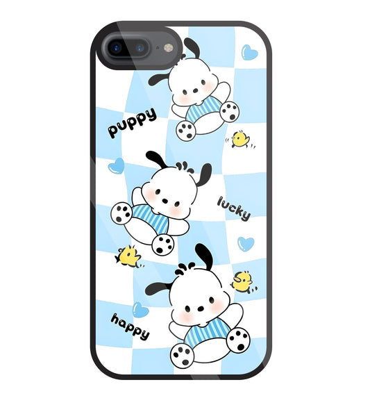 Pochacco Puppy Blue Glass Case For Apple iPhone 7 +