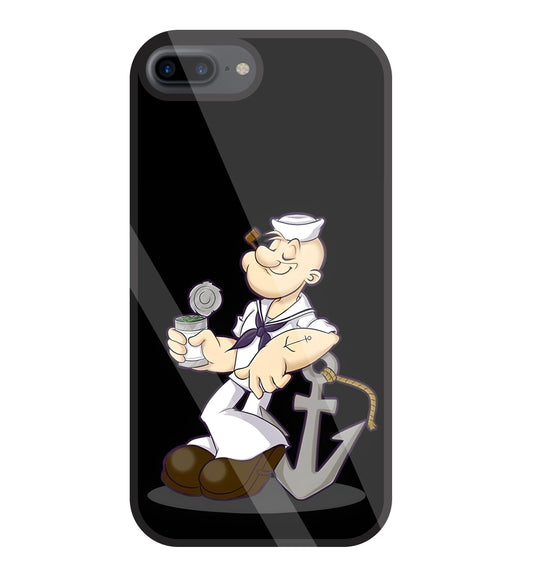 Popeye The Sailor Glass Case For Apple iPhone 7 +