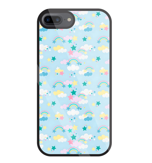 Small Rainbows Glass Case For Apple iPhone 7 +