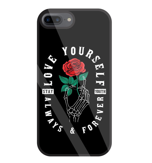 Stay Youth Love Glass Case For Apple iPhone 7 +