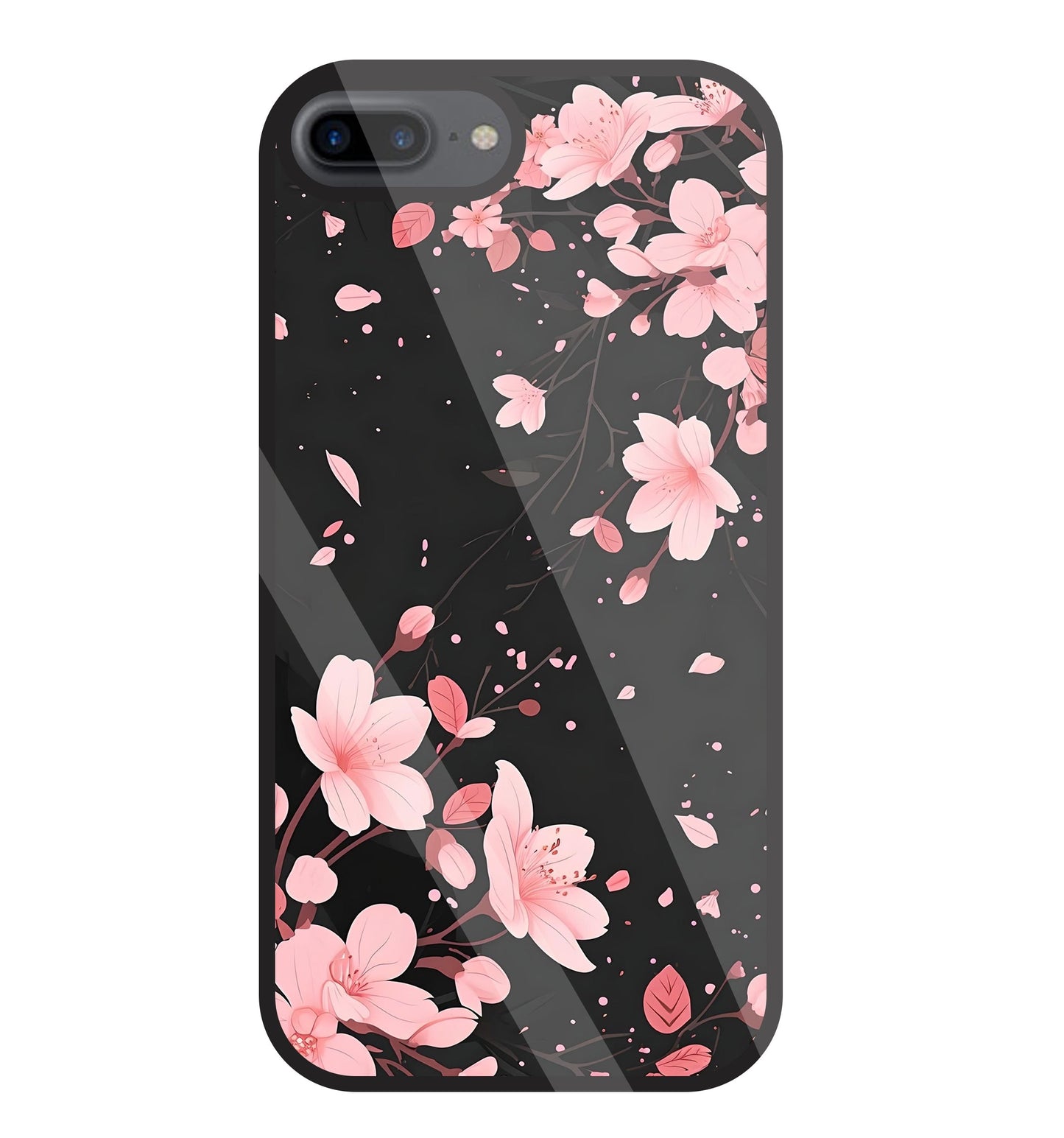 Summer Flowers Glass Case For Apple iPhone 7 +