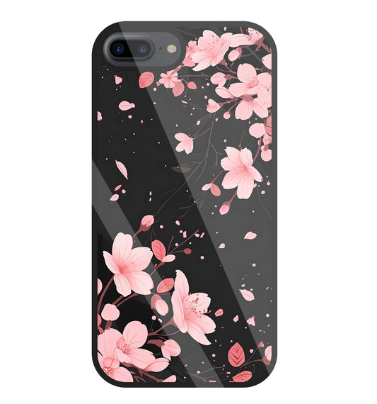 Summer Flowers Glass Case For Apple iPhone 7 +