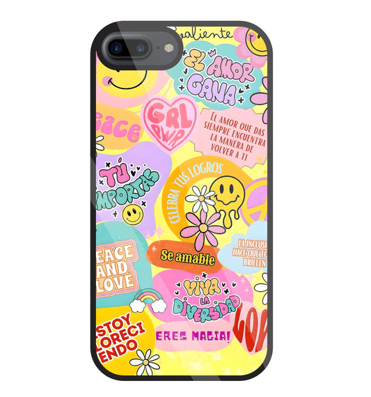 Sunflower Vibes Glass Case For Apple iPhone 7 +