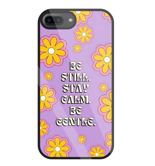 Yellow Flowers With Quotes Glass Case For Apple iPhone 7 +