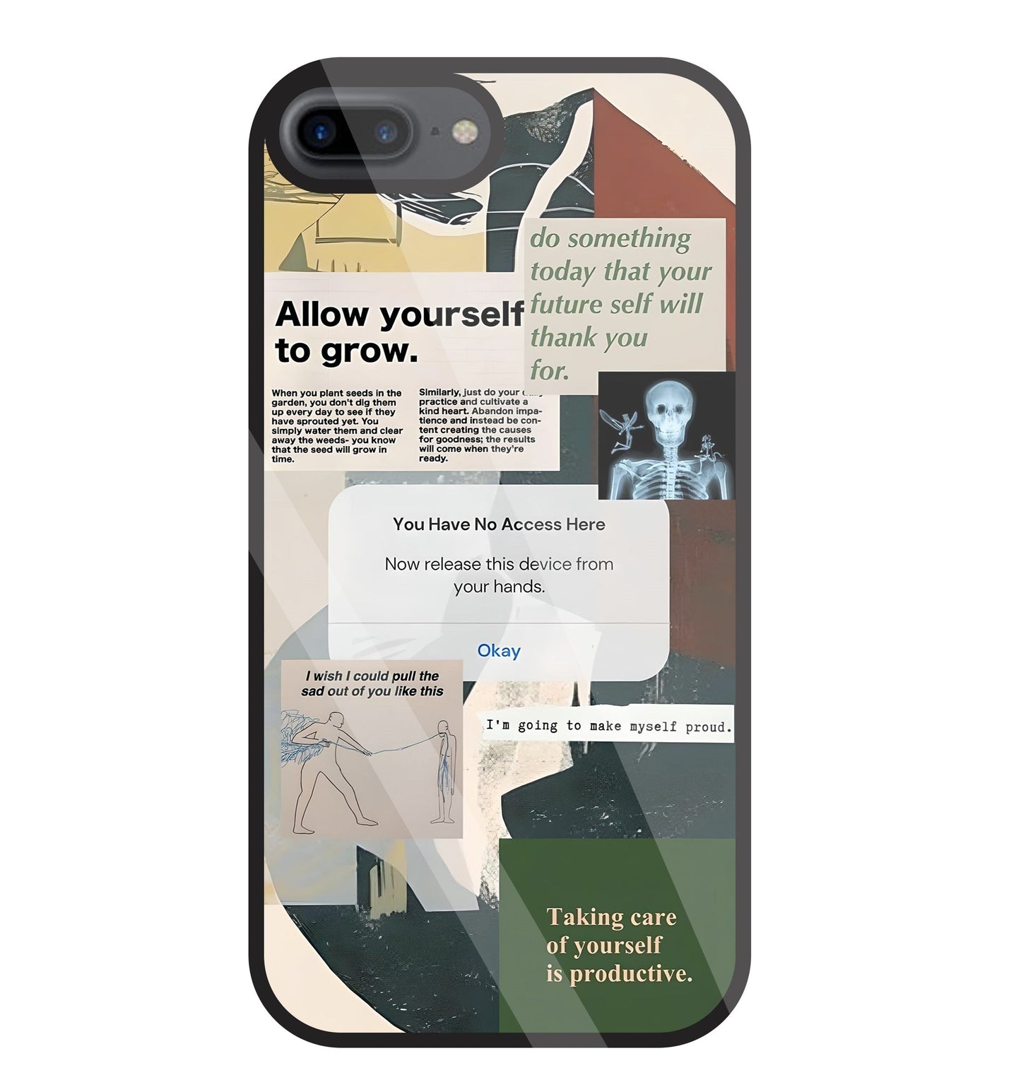 Yourself To Grow Glass Case For Apple iPhone 7 +