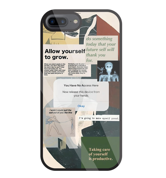 Yourself To Grow Glass Case For Apple iPhone 7 +