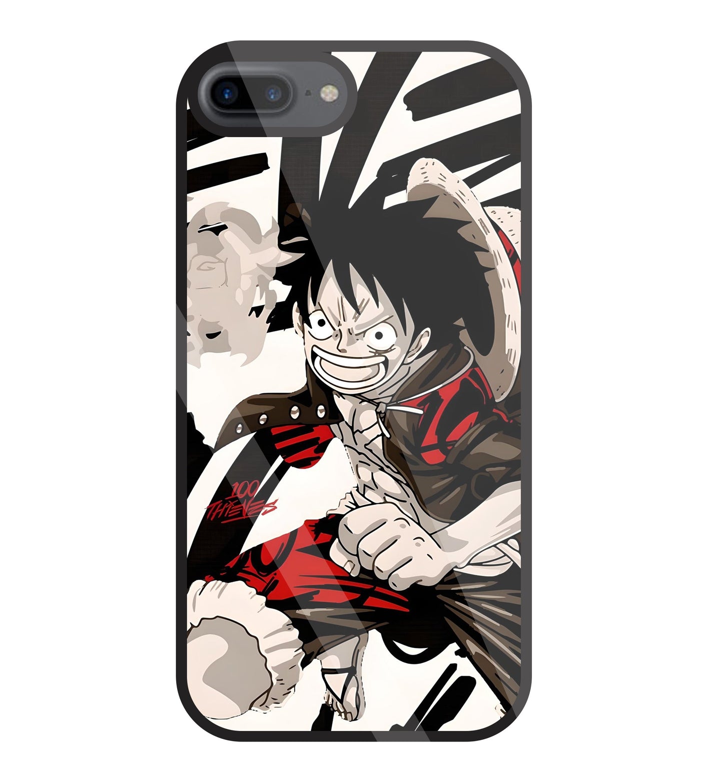 Angry Luffy Glass Case For Apple iPhone 7 +
