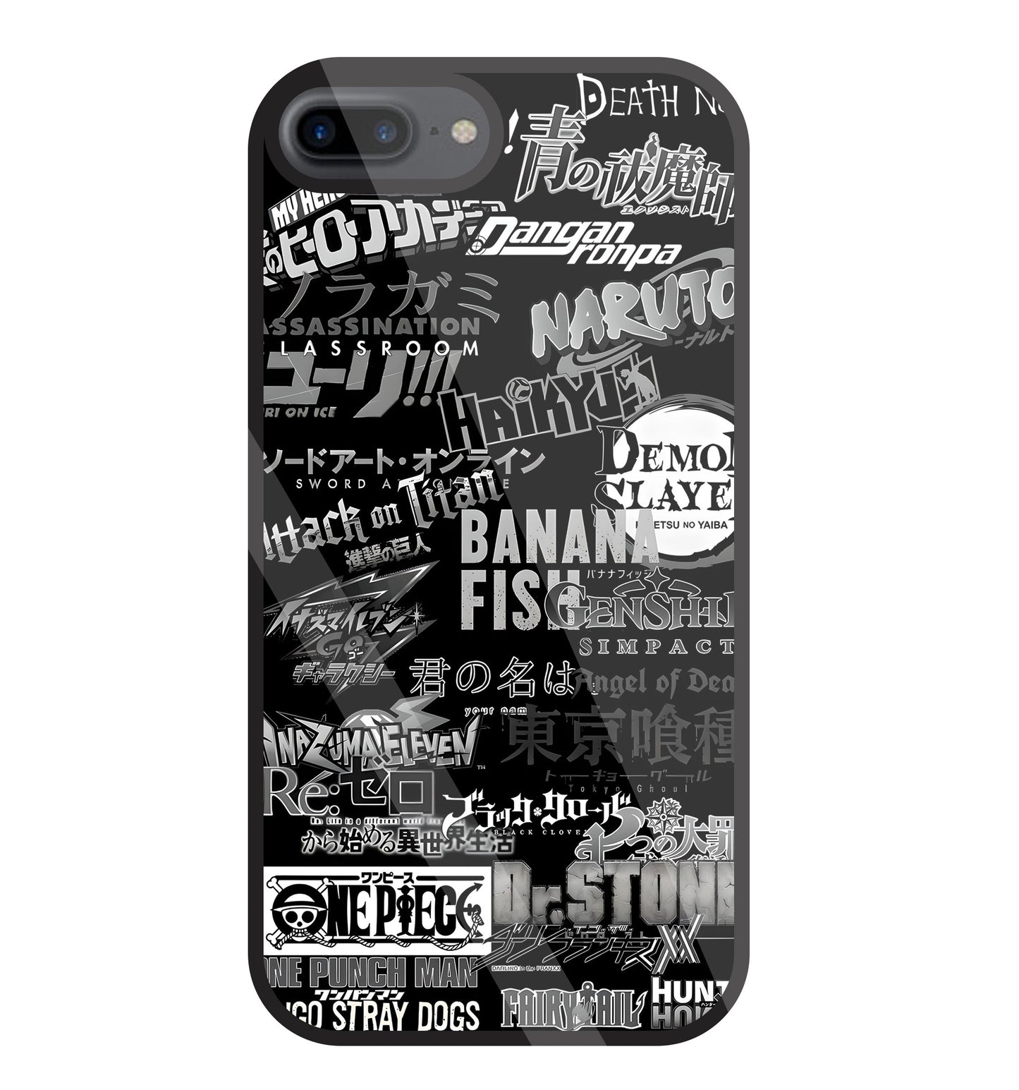 Anime Symbol Glass Case For Apple iPhone 7 +