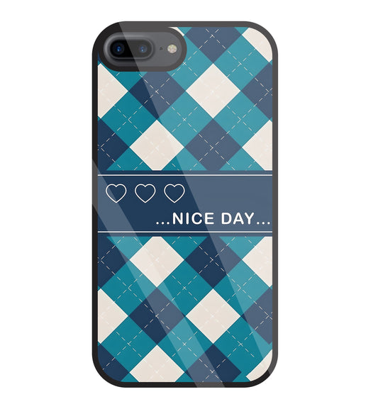Argyle sweater pattern Glass Case For Apple iPhone 7 +