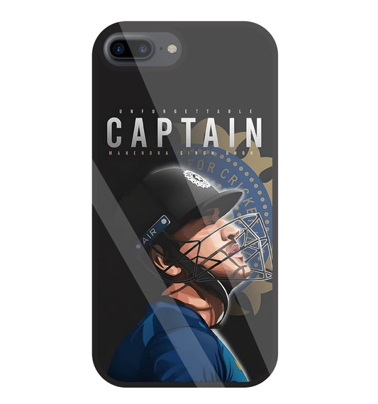 Captain MS Dhoni Glass Case For Apple iPhone 7 +