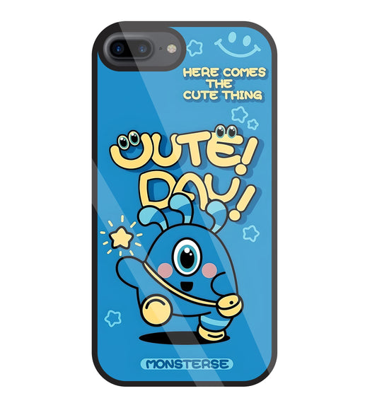 Cute Day! Monsterse Blue Glass Case For Apple iPhone 7 +