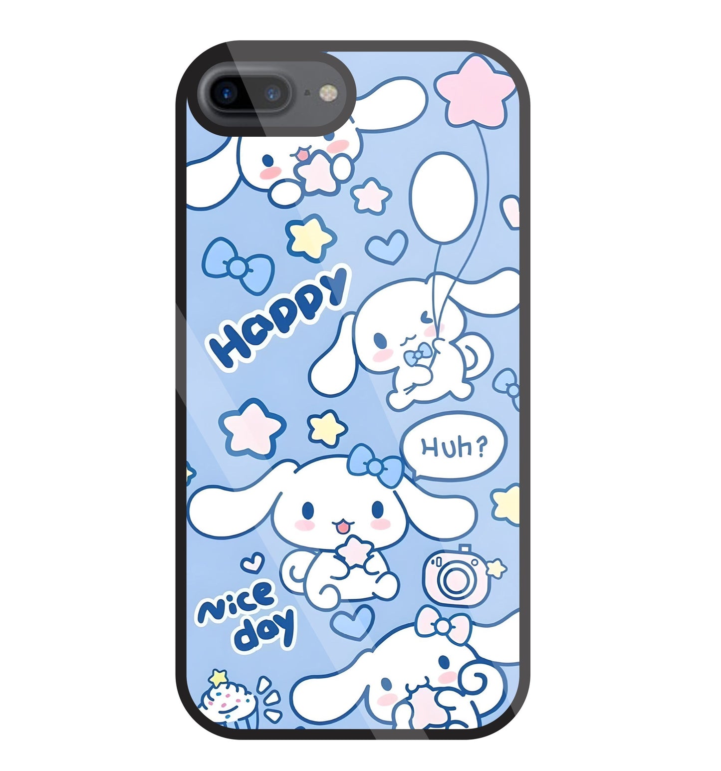 Cute Puppy Girl Glass Case For Apple iPhone 7 +