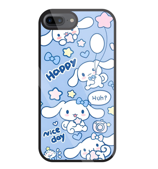 Cute Puppy Girl Glass Case For Apple iPhone 7 +