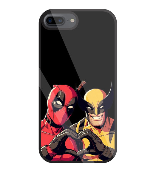 Deadpool And Wolverine Glass Case For Apple iPhone 7 +