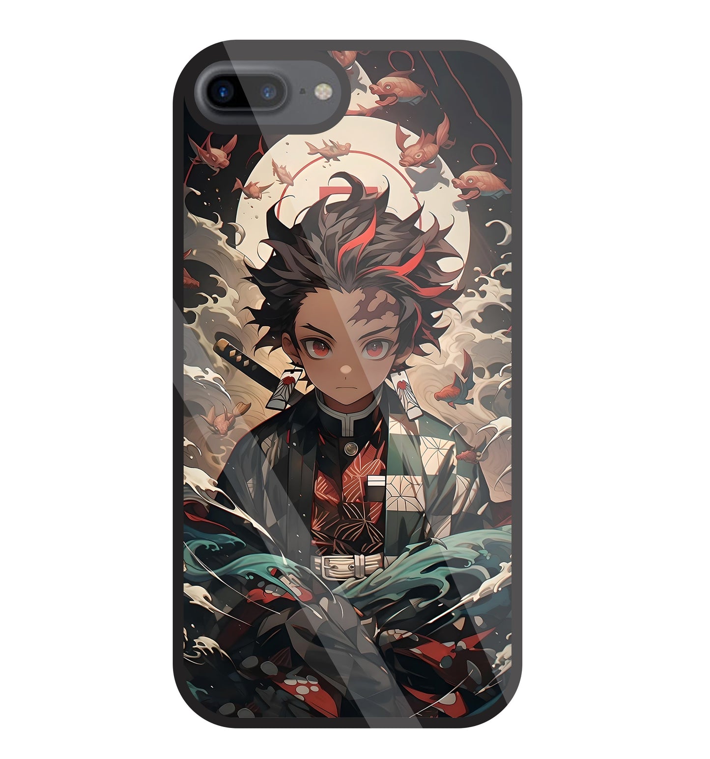 Demon Slayer Glass Case For Apple iPhone 7 +