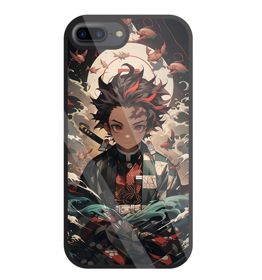 Demon Slayer Glass Case For Apple iPhone 7 +