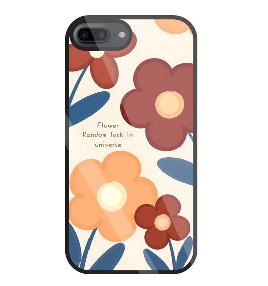 Flower Random Luck Glass Case For Apple iPhone 7 +