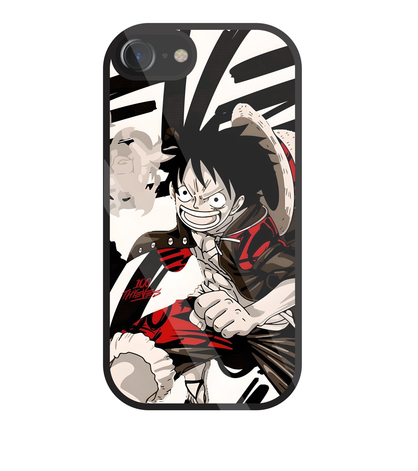 Angry Luffy Glass Case For Apple iPhone 7