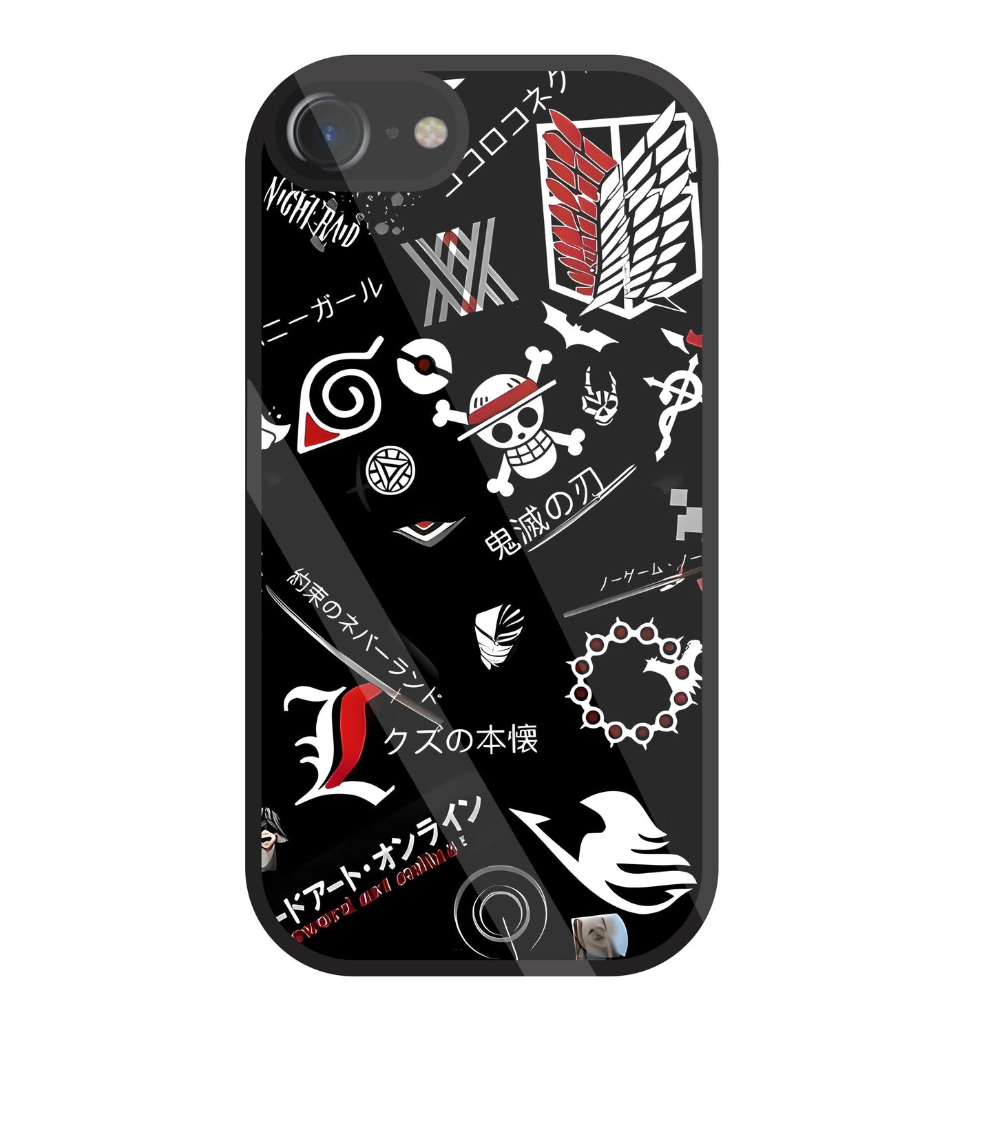 Anime Mashup  Glass Case For Apple iPhone 7