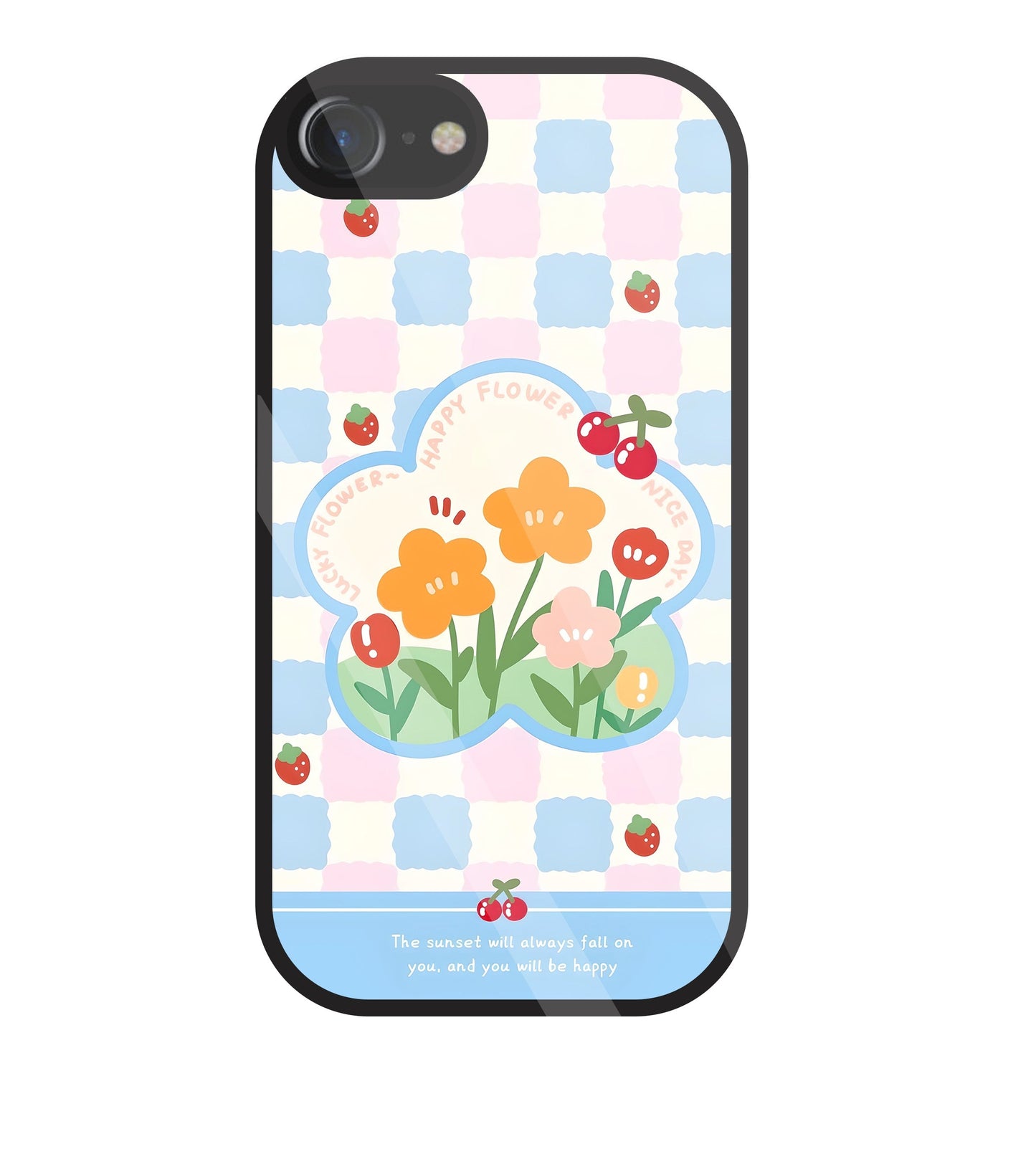 Cherry Blossom Glass Case For Apple iPhone 7