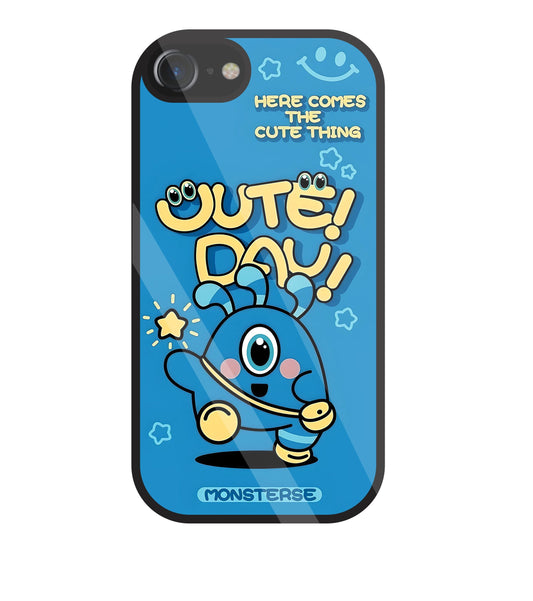 Cute Day! Monsterse Blue Glass Case For Apple iPhone 7