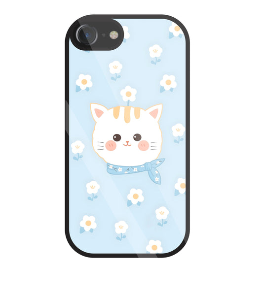 Cute Kitten Glass Case For Apple iPhone 7