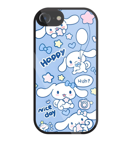 Cute Puppy Girl Glass Case For Apple iPhone 7
