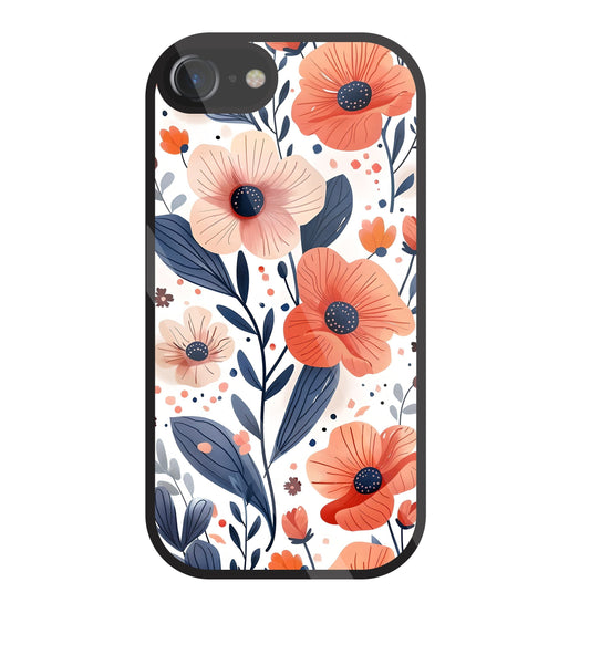 Daisy Flower Water Color Vintage Glass Case For Apple iPhone 7