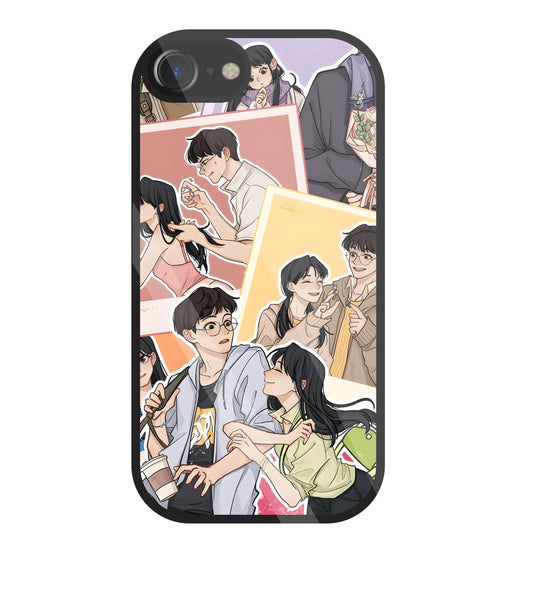 Korean Couples Glass Case For Apple iPhone 7