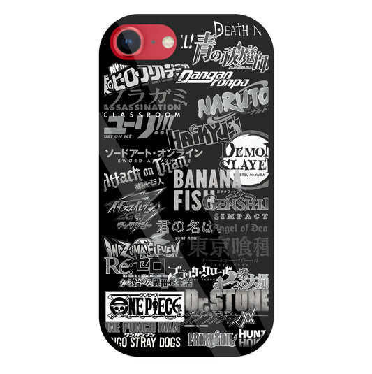 Anime Symbol Glass Case For Apple iPhone 8
