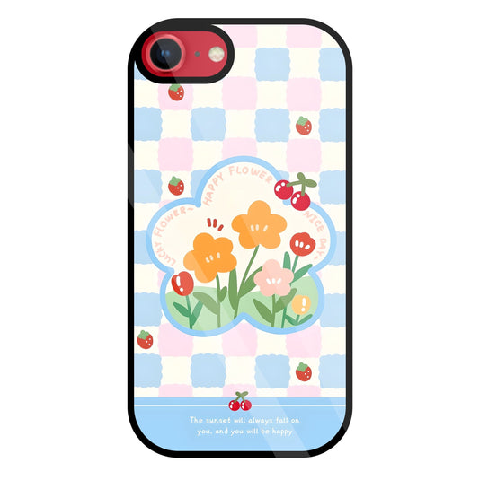 Cherry Blossom Glass Case For Apple iPhone 8