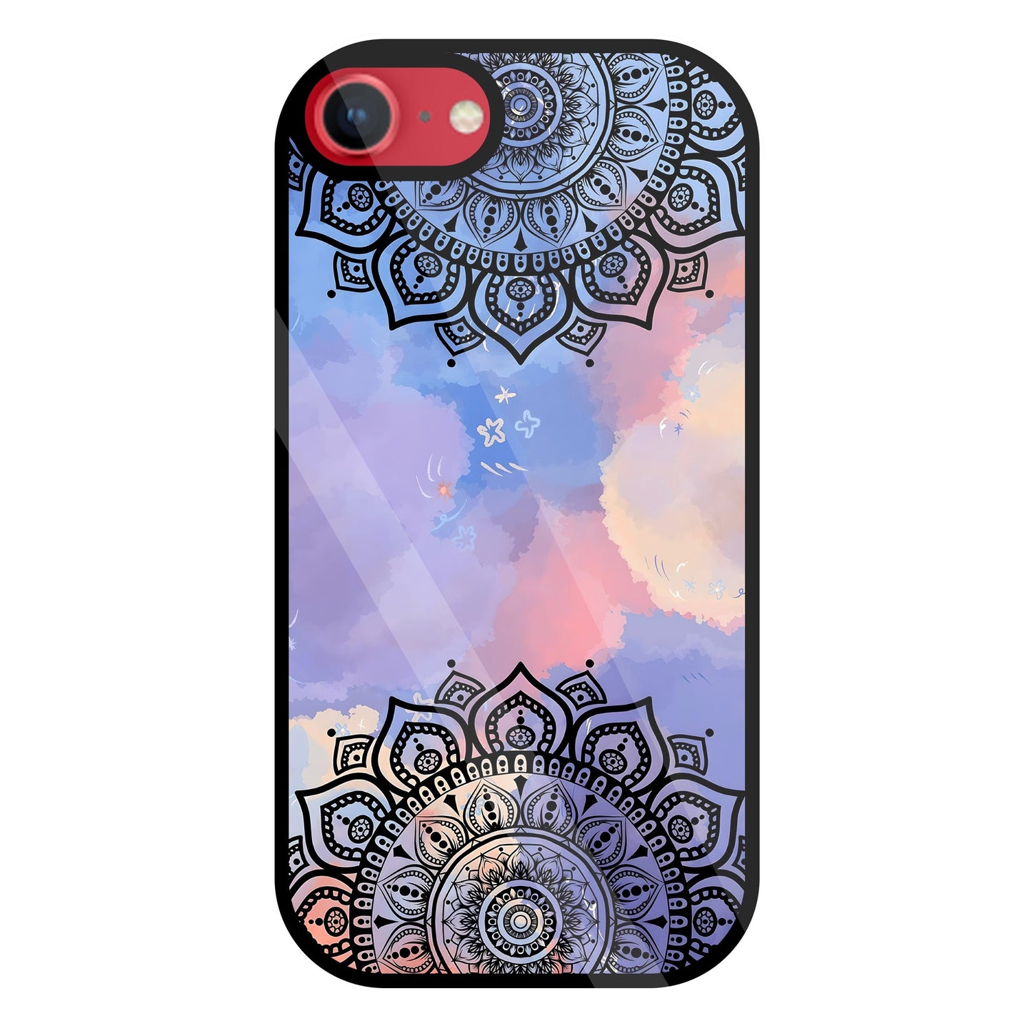 Colorful Mandala Pattern Glass Case For Apple iPhone 8