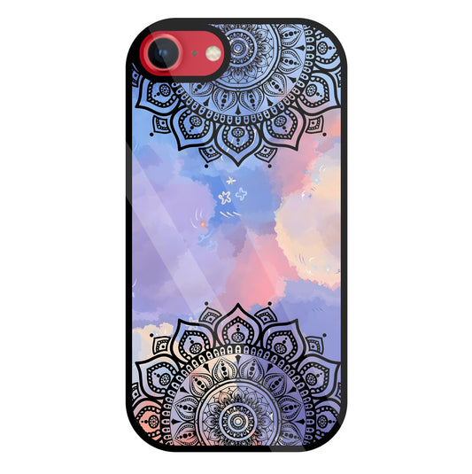 Colorful Mandala Pattern Glass Case For Apple iPhone 8