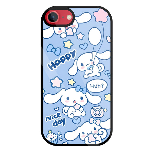 Cute Puppy Girl Glass Case For Apple iPhone 8