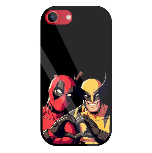 Deadpool And Wolverine Glass Case For Apple iPhone 8
